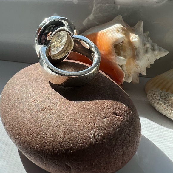 Black Rutilated Quartz ring faceted - Picture 3 of 9